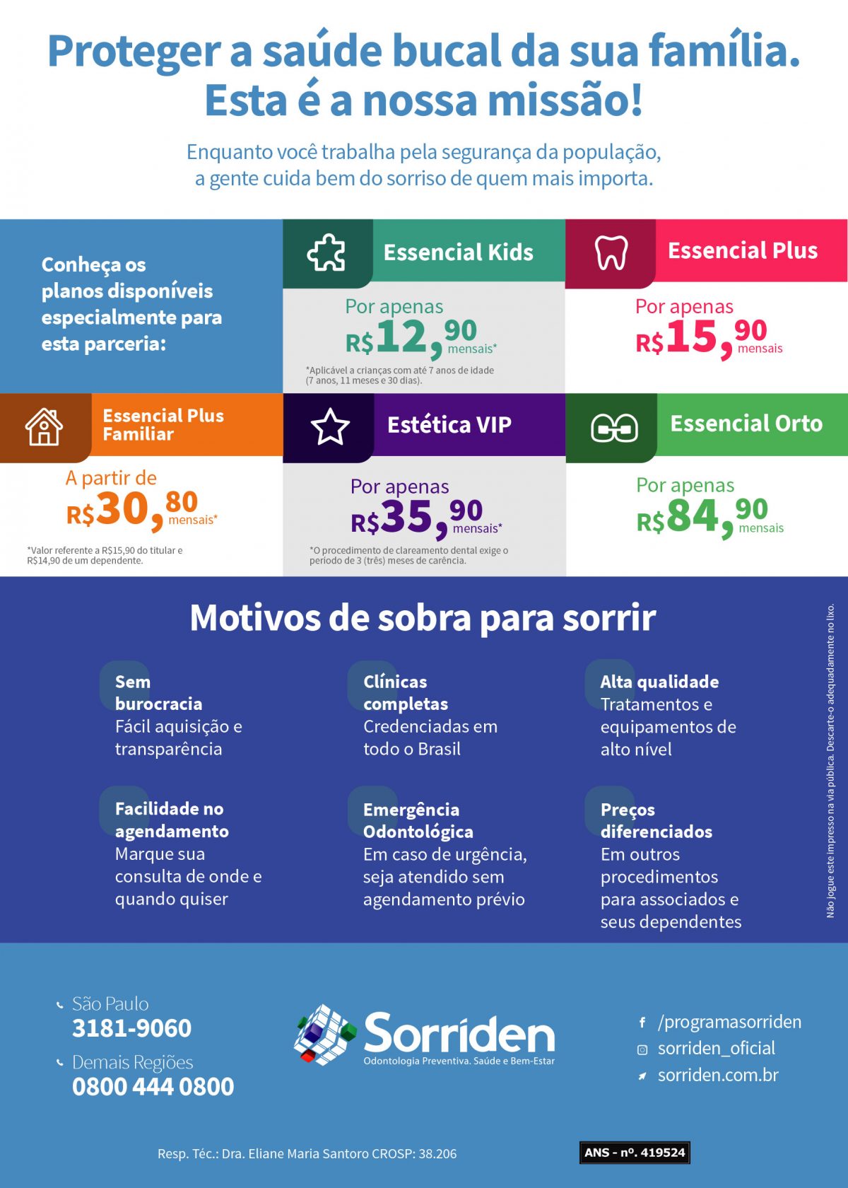 imagem dos planos disponíveis pela parceria